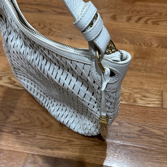 Cole Haan White Genevieve weaved leather Bag - Picture 5 of 12